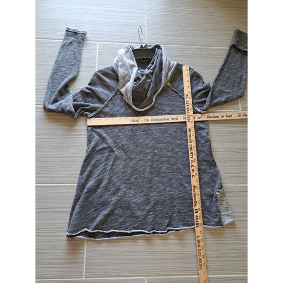 Free People Beach Cocoon Funnel Neck Pullover Gray Long Sleeve Top Women's S - Picture 9 of 9